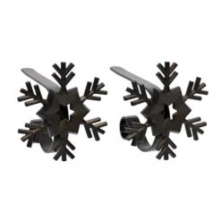 Haute Decor Matte Black Original MantleClips With Snowflake Icon, 2ct. -Michaels Shop D349415S 1 1