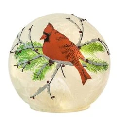 Haute Decor 6" Lighted Cardinal Christmas Globe -Michaels Shop D349425S 2