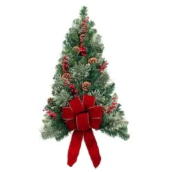 28" Pre-Lit Classic Wall Artificial Christmas Tree, Warm White LED Lights -Michaels Shop D349457S 2