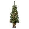 4ft. Pre-Lit Caroline Artificial Porch Christmas Tree, Warm White LED Lights -Michaels Shop D349524S 1