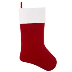 Haute Decor HangRight™ Christmas Premium Red & White Stocking