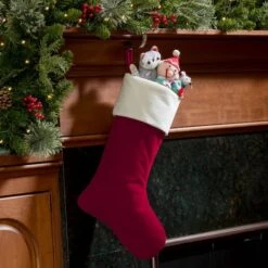 Haute Decor HangRight™ Christmas Premium Red & White Stocking -Michaels Shop D349542S 2