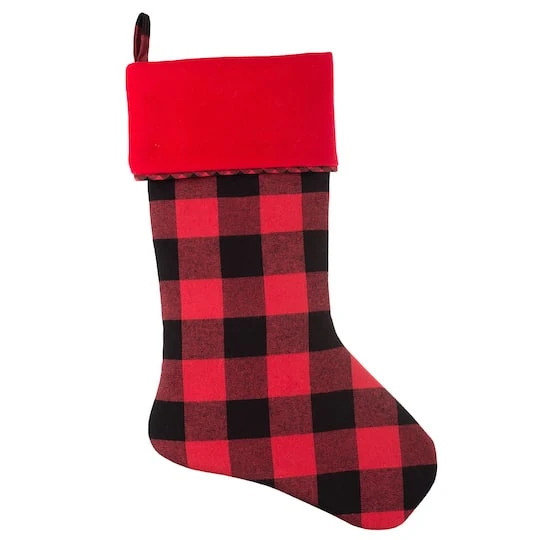 Haute Decor HangRight™ 20" Red & Black Buffalo Check Stocking, 2ct. 3 Haute Decor HangRight™ 20" Red & Black Buffalo Check Stocking, 2ct.