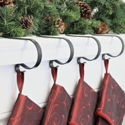 Original MantleClip® Matte Black Stocking Holders, 4ct. -Michaels Shop D349608S 2