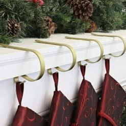 Original MantleClip® Textured Gold Stocking Holders, 4ct. -Michaels Shop D349609S 2