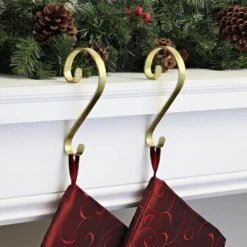Haute Decor Stocking Scroll® Gold Foil Stocking Holders, 2ct. -Michaels Shop D349638S 2