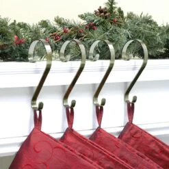 Haute Decor Stocking Scroll® Antique Brass Stocking Holders, 4ct. -Michaels Shop D349643S 2