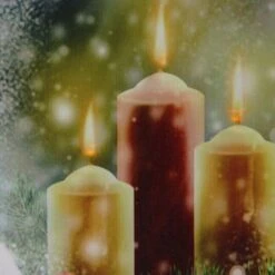 Northlight LED Lighted Snowy Window Pane And Candles Christmas Canvas Wall Art -Michaels Shop D361866S 2