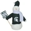 Santa's Workshop 12'' Michigan State Snowman Fan Figurine -Michaels Shop D362414S 1