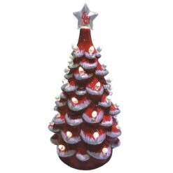 Santa's Workshop 14" NCAA College Team Ceramic LED Christmas Tree University Of Oklahoma -Michaels Shop D362583S 1 1