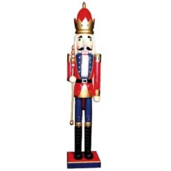 Santa's Workshop 5ft. Red King Nutcracker