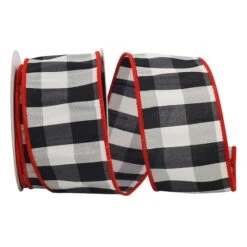 Reliant 2.5" X 10yd. Red Edged Grand Gingham Wired Ribbon -Michaels Shop D376728S 1 1