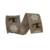 Reliant 2.5" X 10yd. Reindeer Linen Flake Wired Ribbon -Michaels Shop D376849S 1