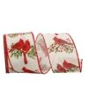 JAM Paper 2.5" X 10yd. Wired Cardinal Perch Hopsack Ribbon -Michaels Shop D376959S 1