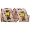 JAM Paper 2.5" X 10yd. Cardinal & Lamp Linen Wired Ribbon -Michaels Shop D376960S 1