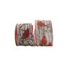 JAM Paper 2.5" X 10yd. Red Cardinal Perch Linen Wired Ribbon -Michaels Shop D376961S 1