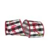 JAM Paper 4" X 5yd. Noel Dupioni Check Embroidery Wired Ribbon -Michaels Shop D377069S 1