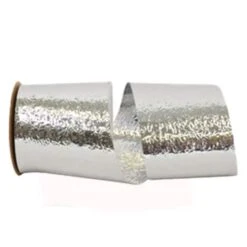JAM Paper 2.5" X 25yd. Metallic Cracked Ice Ribbon Silver -Michaels Shop D377811S 1 1