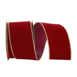 Reliant 2.5" X 10yd. Velvet Duro Domestic Wired Ribbon Burgundy/Gold -Michaels Shop D378099S 1 1