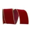 Reliant 2.5" X 10yd. Velvet Duro Domestic Wired Ribbon Burgundy/Gold -Michaels Shop D378099S 1