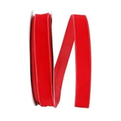 The Ribbon Roll 1.375" X 50yd. Velvet Wired Ribbon Hot Red -Michaels Shop D378103S 1 1