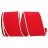Reliant 2.5" X 10yd. Velvet Duro Domestic Wired Ribbon Hot Red/White -Michaels Shop D378120S 1