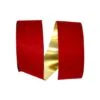 JAM Paper 2.5" X 25yd. Velvet Gold Back Ribbon Holiday Red -Michaels Shop D378166S 1