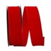 JAM Paper 2.5" X 50yd. Velvet Wired Value Ribbon Red