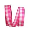 JAM Paper 1.5" X 50yd. Wired Celine Plaid Ribbon Fuchsia -Michaels Shop D378758S 1