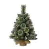 2ft. Pre-Lit Artificial Christmas Tree In Burlap Sack, Warm White LED Lights -Michaels Shop D393389S 1