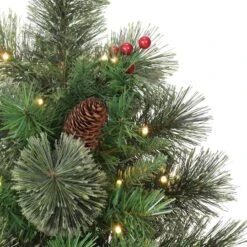 2ft. Pre-Lit Artificial Christmas Tree In Red Base, Warm White LED Lights -Michaels Shop D393391S 2