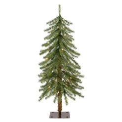 3ft. Pre-Lit Alpine Artificial Christmas Tree, Clear Lights