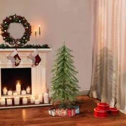 3ft. Pre-Lit Alpine Artificial Christmas Tree, Clear Lights -Michaels Shop D393413S 4