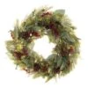 Village Lighting 30" Pre-Lit Winter Frost Christmas Wreath, Clear LED Lights