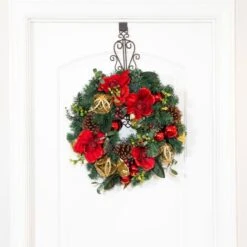 Village Lighting 24" Red Magnolia Wreath -Michaels Shop D403212S 4