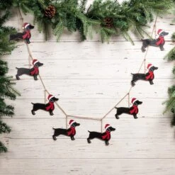 Glitzhome® 6ft. Christmas Dog Garland, 2ct. -Michaels Shop D445236S 2