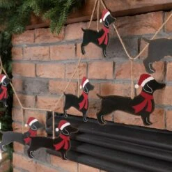 Glitzhome® 6ft. Christmas Dog Garland, 2ct. -Michaels Shop D445236S 4