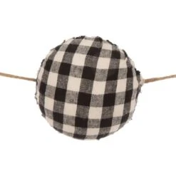Glitzhome® 6ft. Black & White Plaid Fabric Garland, 2ct. -Michaels Shop D445246S 4