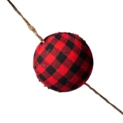 Glitzhome® 6ft. Red & Black Plaid Fabric Garland, 2ct. -Michaels Shop D445248S 5