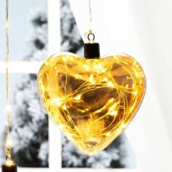 Glitzhome® 26" LED Glass Heart Wall Décor, Set Of 3 -Michaels Shop D446054S 3