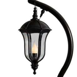 5ft. Pre-Lit LED Holiday Decorated Lamp Post With Greenery & Berries -Michaels Shop D478686S 4