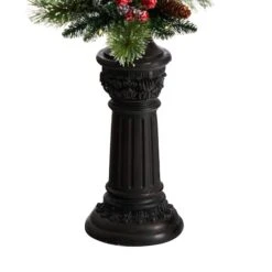 5ft. Pre-Lit LED Holiday Decorated Lamp Post With Greenery & Berries -Michaels Shop D478686S 5