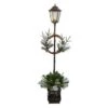 5ft. Pre-lit LED Holiday Decorated Lamp Post With Greenery In Decorative Planter -Michaels Shop D478688S 1