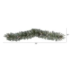6ft. Pre-Lit LED Frosted Christmas Garland With Pinecones -Michaels Shop D478766S 2