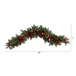 3ft. Pines, Red Berries & Pinecones Christmas Garland -Michaels Shop D478776S 2