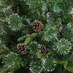 4ft. Pre-Lit Snowed Tipped Clermont Mixed Pine Artificial Christmas Tree, Clear Lights -Michaels Shop D478793S 5