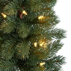 3ft. Pre-Lit Green Pine Artificial Christmas Tree With Burlap Base, Warm White Lights -Michaels Shop D478806S 4