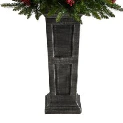 4ft. Pre-Lit Glittered Artificial Christmas Plant On Pedestal, Multicolor LED Lights -Michaels Shop D478834S 7