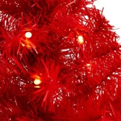 2ft. Pre-Lit Red Artificial Christmas Tree, Warm White LED Lights -Michaels Shop D478850S 3