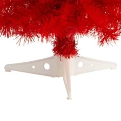 2ft. Pre-Lit Red Artificial Christmas Tree, Warm White LED Lights -Michaels Shop D478850S 5